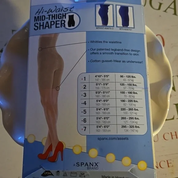 ASSETS by Sara Blakely Hi-Waist Mid-thigh Shaper in Nude Size 5 - Picture 3 of 3